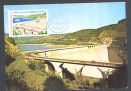 SCIENCE, ENERGY, BICAZ WATER POWER PLANT, DAM, CAR, MAXIMUM CARD, 1978, ROMANIA - Water