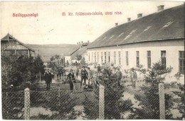 T2/T3 1910 Szilágysomlyó, Simleu Silvaniei; M. Kir. Földmíves Iskola Utcai Része. Heimlich K. Kiadása / Farmer School (f - Unclassified