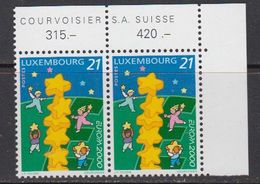Europa Cept 2000 Luxemburg 1v (pair, Corner) ** Mnh (41848) - 2000