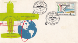 POLAR PHILATELY, CIRCUMPOLAR RECORD FLIGHT, C. ROSETTI, SPECIAL COVER, 1992, ROMANIA - Poolvluchten