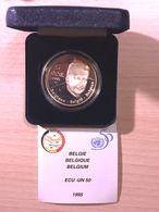 M/EC28 5 ECU 1995 Albert II *QP* Quality Proof - 50eme Anniversaire Nations Unies - ARGENT Avec ECRIN + Certificat - Ecus (oro)