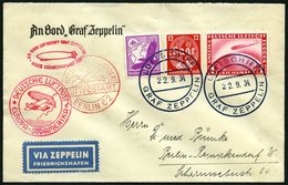 ZEPPELINPOST 274D BRIEF, 1934, 8. Südamerikafahrt, Bordpost Der Rückfahrt Und Bordstempel, Prachtbrief - Zeppelins
