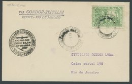 1934, Weihnachtsfahrt, Brasil-Post, Etappe Recife - Rio De Janeiro, Prachtbrief, Gepr. Simon -> Automatically Generated  - Zeppelins