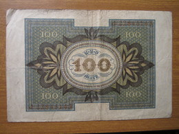 · Billet, Allemagne, 100 Mark  -  Ft: 16 X 10,5 Cm - 1920, - Bestuur Voor Schulden