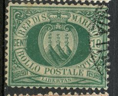 San Marino 1892 10c Coat Of Arms Issue #8 - Usados