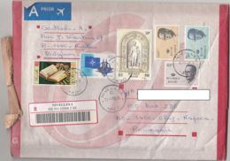 7166FM- BOOK, NATO, NAPOLEON, KING BAUDOUIN, STAMPS ON REGISTERED COVER, 1999, BELGIUM - Storia Postale