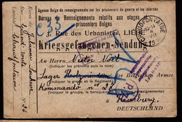 A5885) POW 2 Braune Karten Kriegsgefangenenpost Chaudfontaine 1916 N. Lager Holzminden - Covers & Documents