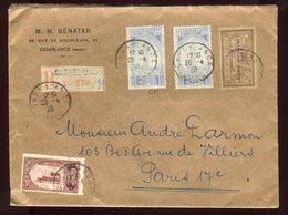 Maroc - Enveloppe En Recommandé De Casablanca En 1930 Pour Paris - Prix Fixe - Réf F57 - Lettres & Documents