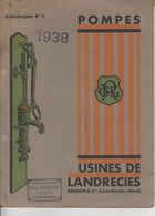 Catalogue De 12 Pages En Bon état 1938 Sur POMPES, Nombreuses Illutrations, Usines De LANDRECIES Nord - 002 - Materiaal En Toebehoren