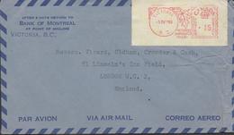 3378  Carta Aérea Victoria, 1958, , Franqueo Mecánico - Lettres & Documents