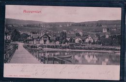 Auvernier NE, Port, Gare Et Chemin De Fer + Cachet Linéaire CORCELLES, Image En Relief (16.6.02) - Corcelles