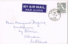 31937. Carta Aerea LOON LAKE (Saskatchewan) Canada 1959 To Scotland - Covers & Documents