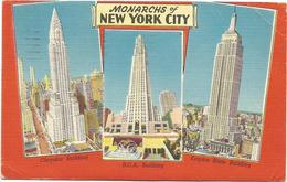 W1259 Monarchs Of New York City - Chrysler Building - Empire State Building - RCA Building / Viaggiata 1961 - Panoramic Views