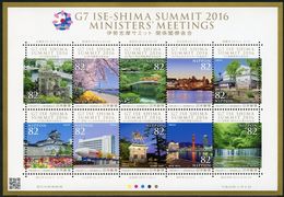 Japan 2016 G7 Ise-Shima Summit Minister's Meetings Stamp Sheetlet (Limited Edition) MNH - Ungebraucht