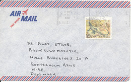 Australia Air Mail Cover Sent To Denmark 13-9-1982 Single Franked - Storia Postale