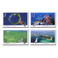 2019 Dongsha Atoll National Park Stamps Marine Life Fauna Fish Bird Coral Pratas Is. - Water