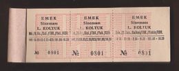 AC - EMEK CINEMA 100 PIECES UNUSED TICKETS WITH COUNTERFOILS 0801 - 0900 BALIKASIR, TURKEY - Tickets De Concerts