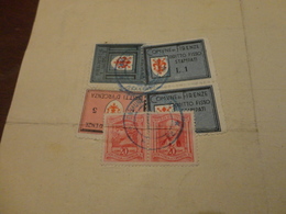 MARCHE DA BOLLO COMUNE FIRENZE - L. 5 DIRITTI D'URGENZA +3DA L  DIRITTO FISSO STAMPATI + ALTRE 2 - 1946 - Revenue Stamps
