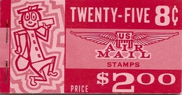 UNITED STATES (USA), 1964, Air Mail Booklet C15, $ 2.00 Red, Mi 73xb - 1941-80