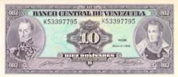 Diez (10) Bolivares  Banknote Venezuela - Venezuela