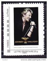 France Mon Timbre à Moi N° 13 ** Personnalisé - Lettre Prioritaire , Johnny Hallyday - Bordure En Gris - Neufs