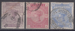 Great Britain 1883, 2 Schillings & 6 Pence, 5 Schillings And 10 Schillings, Used - Used Stamps