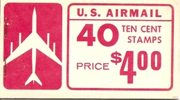 UNITED STATES (USA), 1968, Air Mail Booklet C20, $ 4.00, Mi 0-75 - 1941-80