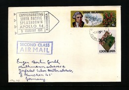 Cook Islands 1971 Space / Raumfahrt Apollo 14 Splashdown Interesting Airmail  Letter - Oceanía