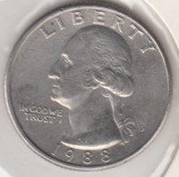 @Y@   United States Of America  Quarter Dollar   1988     (3033 ) - 1932-1998: Washington