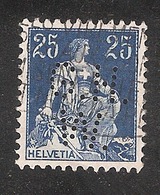 Perfin/perforé/lochung Switzerland No 99  1908-1933 - Hélvetie Assise Avec épée G.H.  W.  Gebruder Huber + R.&A. Huber - Perfins