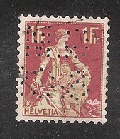 Perfin/perforé/lochung Switzerland No 105  1908-1933 - Hélvetie Assise Avec épée G.M  &C°  Georg Meyer & Co AG Wohlen AG - Perfins