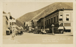 Real Photo Wallace Idaho  Looking East On Cedar Street - Altri & Non Classificati