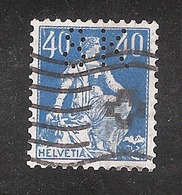Perfin/perforé/lochung Switzerland No YT164 1921-1924 Hélvetie Assise Avec épée SK Schweizerische Kreditanstalt - Perfins