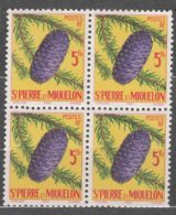 St. Pierre & Miquelon 1958 Mi#388 Mint Never Hinged Piece Of Four - Unused Stamps