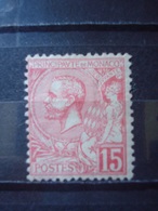 MONACO 1891 Nr 15 15 Cts. ROSE/PINK MH* COT. 250 EUR - Nuevos