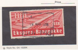 DANMARK DENMARK - EKSPRES BANEPAKKE - RAILWAY RAILROAD TRAIN Tax Stamp - Fiscaux