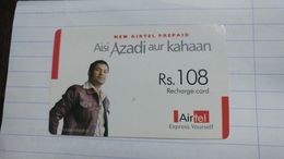 India-airtel Aisi Azadi Aur Kahaan(57)(rs.108)(new Delhi)(5069189426295500)(look Out Side)used Card+1 Card Prepiad Free - Inde