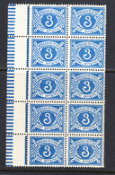 Ireland 1940 Postage Due, Mint No Hinge, Block Strip Of 10, Sc# J9 ,SG D9 - Segnatasse