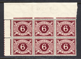 Ireland 1940 Postage Due, Mint No Hinge, Corner Block Of 6, Sc# J11 ,SG D11 - Timbres-taxe