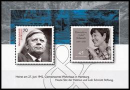 BRD MiNr. Block 83 (3429+3448) ** Helmut Und Loki Schmidt, Postfrisch - 2011-2020