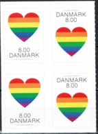 Denmark 2017. Celebrating Pride Diversity. Michel  1921-22, 4-block.   MNH. - Unused Stamps