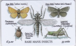 Isle Of Man, MAN 080,  3 £, Manx Insects, Mint In Blister, 2 Scans. - Isle Of Man
