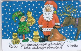 Isle Of Man, MAN 099, Merry Christmas From Manx Telecom 1995, The Manx Cat, Mint In Blister, 2 Scans. - Isle Of Man