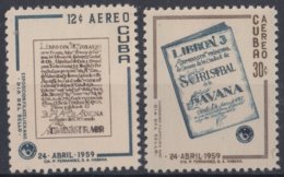 1959.98 CUBA 1959 Ed.781-82. DIA DEL SELLO, STAMPS DAY "LIBRONES" MH. - Gil Saint André