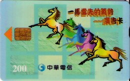 TAIWAN, IC8011. CHIP. CABALLOS - HORSES. (023) - Chevaux