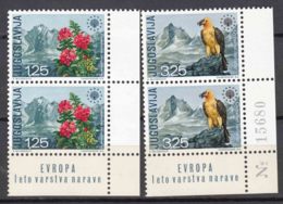 Yugoslavia Republic 1970 Nature Protection, Birds Mi#1406-1407 Mint Never Hinged Pairs - Ongebruikt