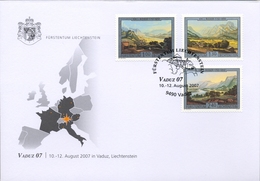 2007 , LIECHTENSTEIN , VADUZ 07 - ARTE ,PINTURA - JOH. L. BLEULER - Storia Postale