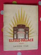Programme Elysée-Palace à Vichy. Saison 1948 - Auvergne