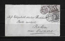 1885 GROSSBRITANNIEN → Brief Edinburgh Nach Baden Österreich - Lettres & Documents