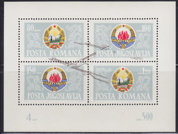 Yugoslavia 1965 Inauguration Of Djerdap Hydroelectric Project, Block, MNH (**) Michel 1116-1117 Block 10 - Water